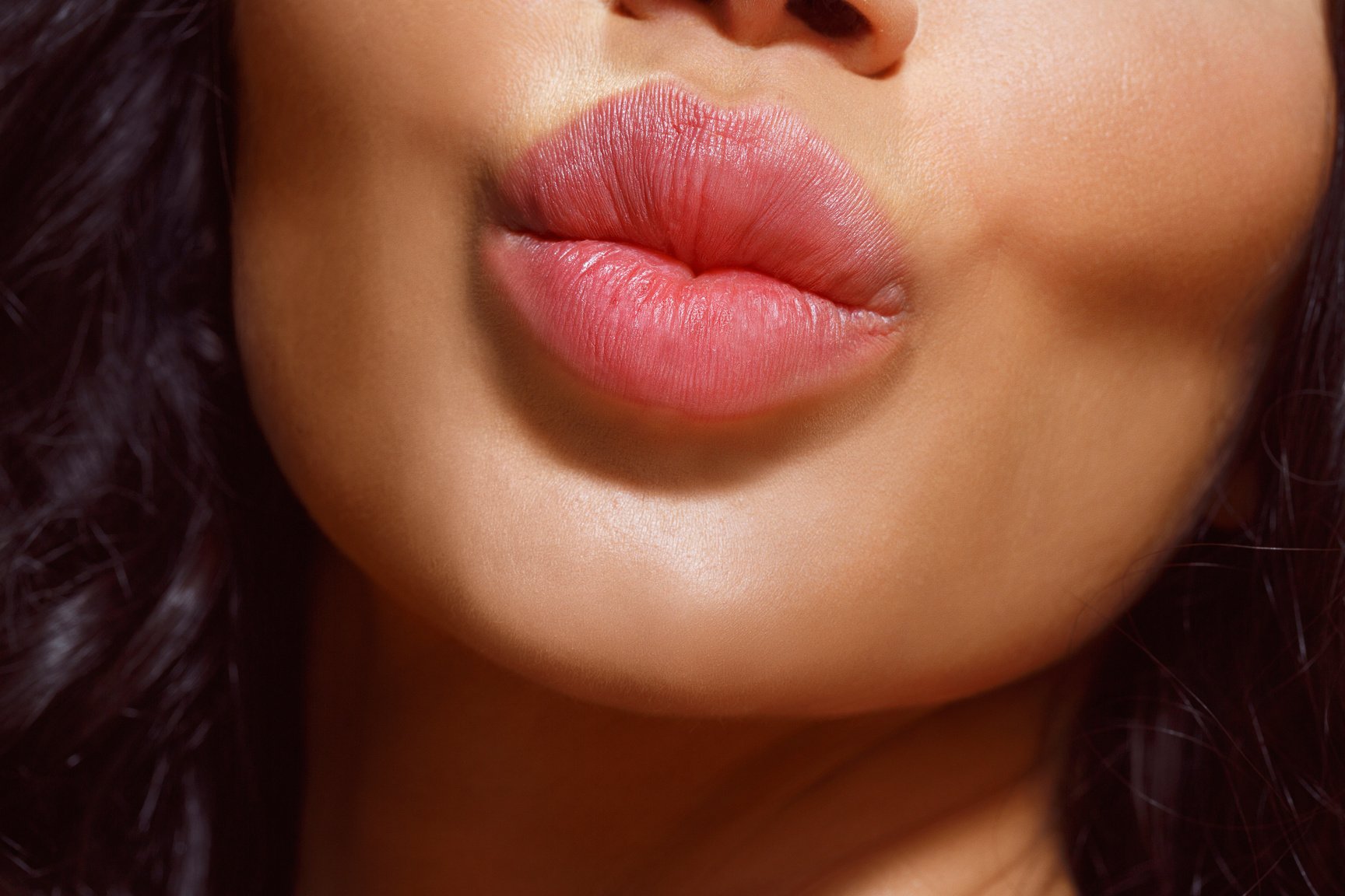 Beautiful lips   Close up Natural Beauty Portrait